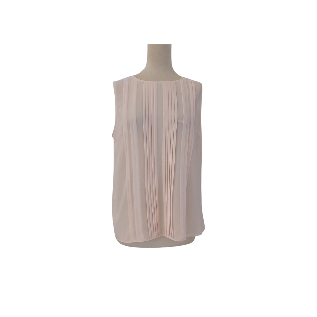 Autograph by Marks & Spencer Light Pink Pleated Sleeveless Top | Like New |