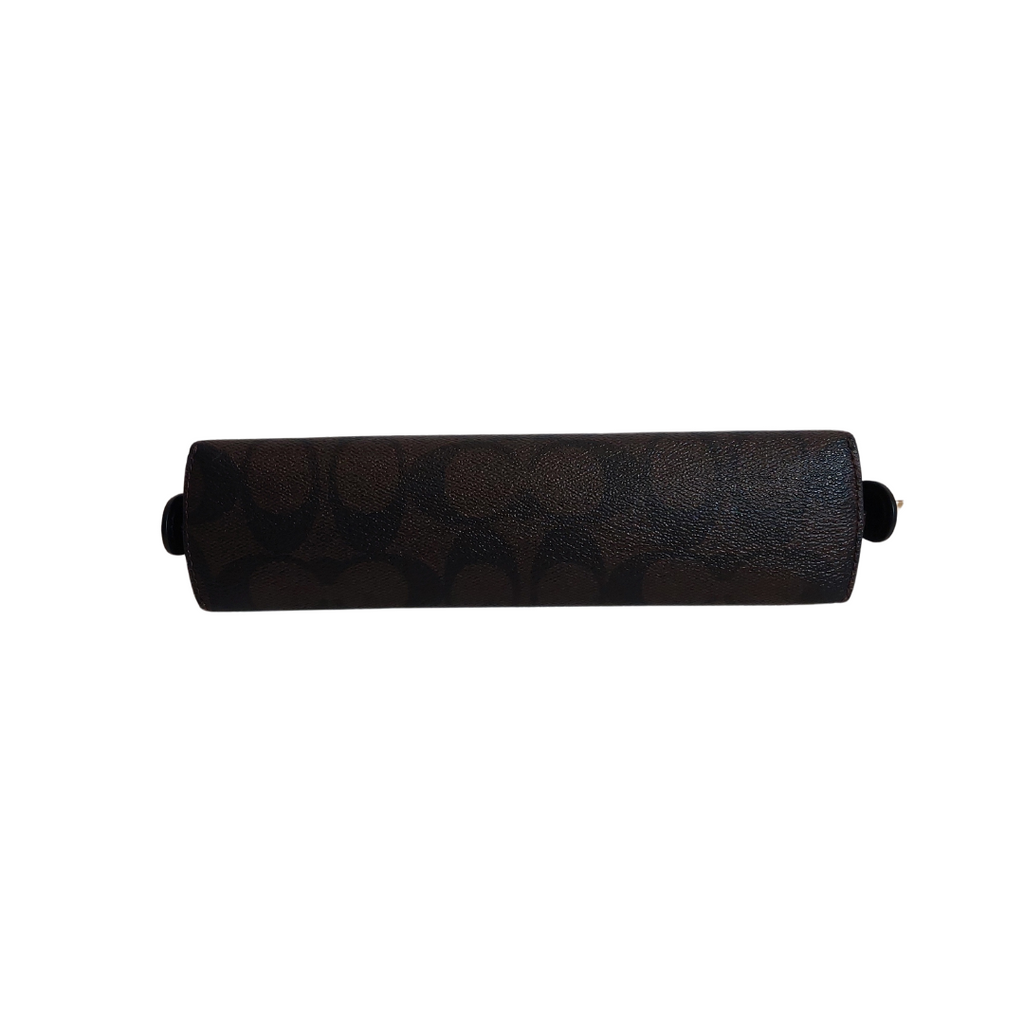 Coach Brown Signature Leather Pencil Case | Like New |