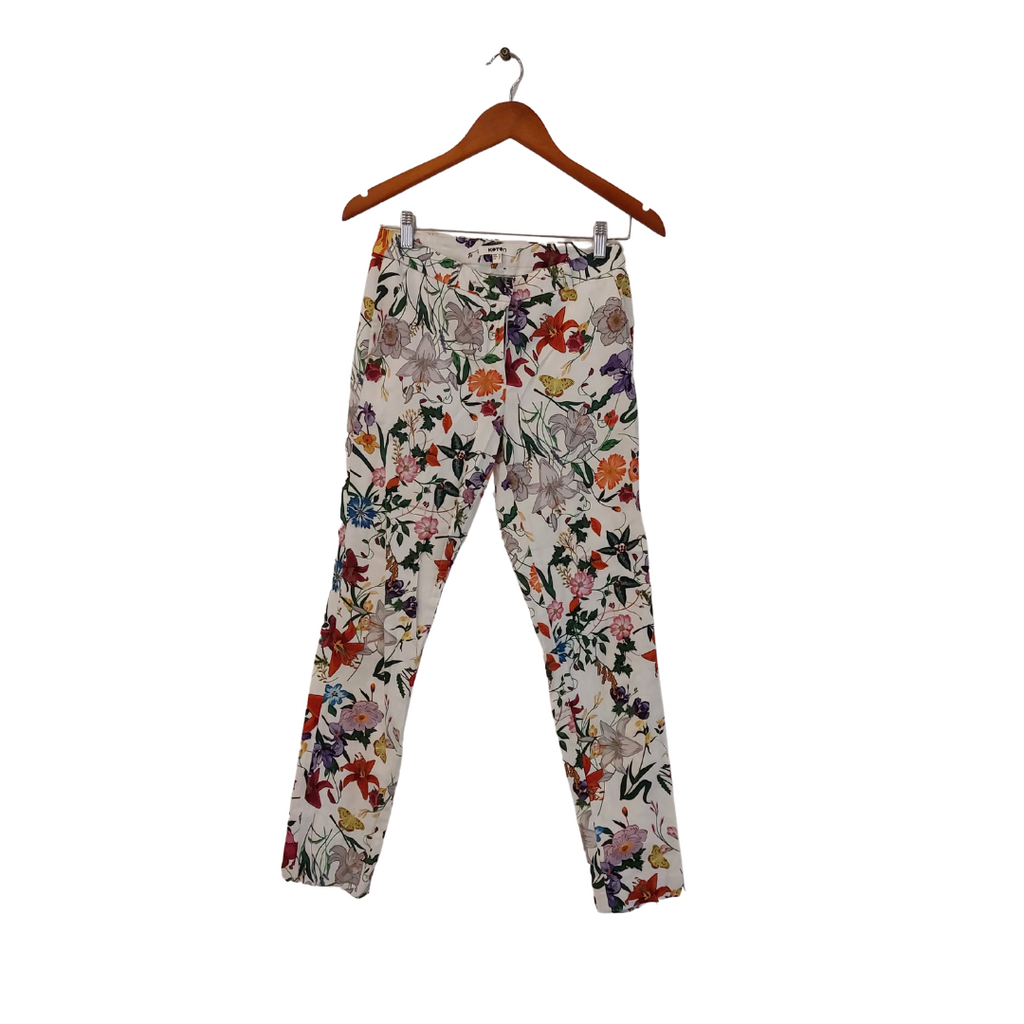 Koton White Floral Printed Pants | Pre Loved |