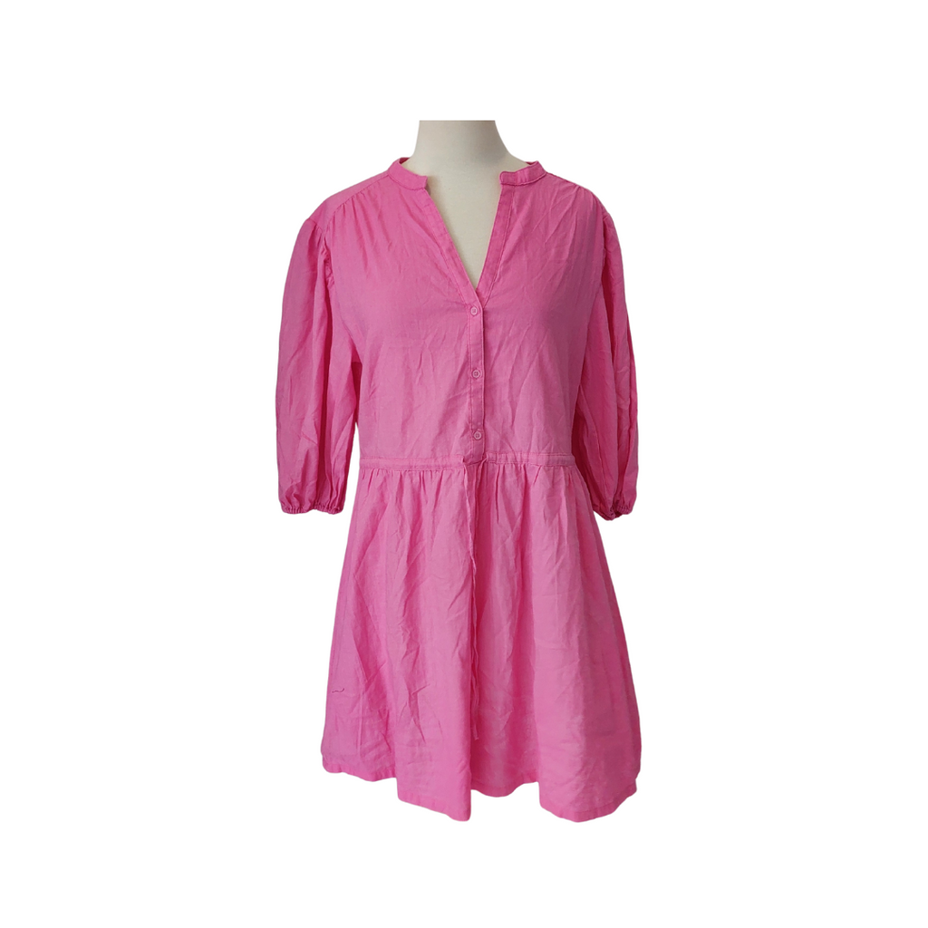 H&M Light Pink Linen Short Dress | Like New |