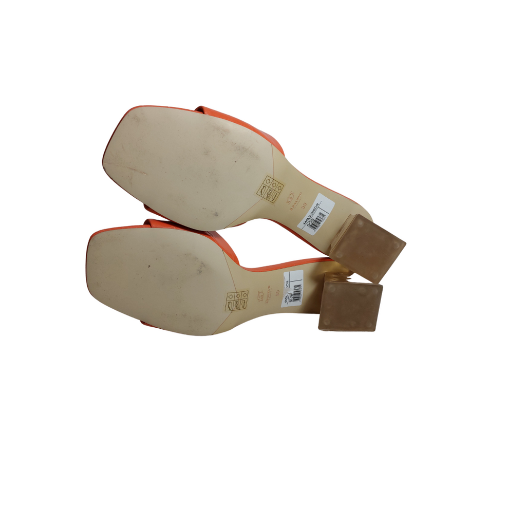 Dune Orange Leatherette 'Madison' Mules | Gently Used |