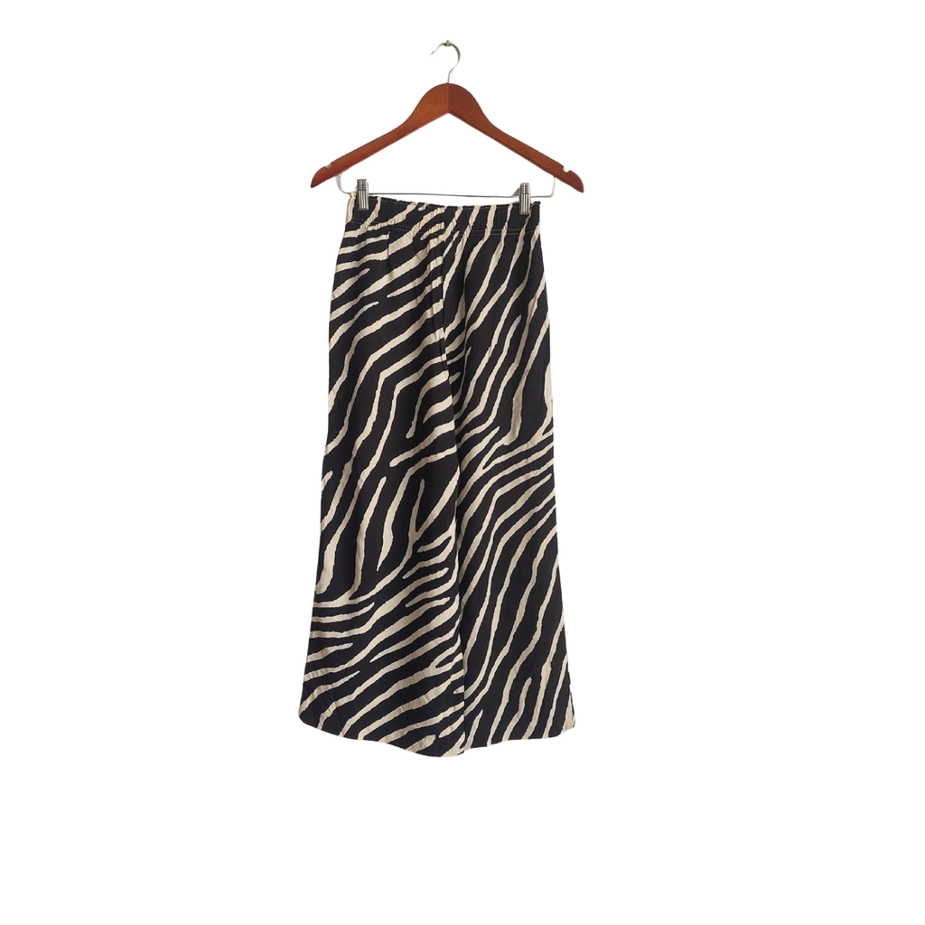 H&M Black & Cream Zebra Print Trousers | Brand New |