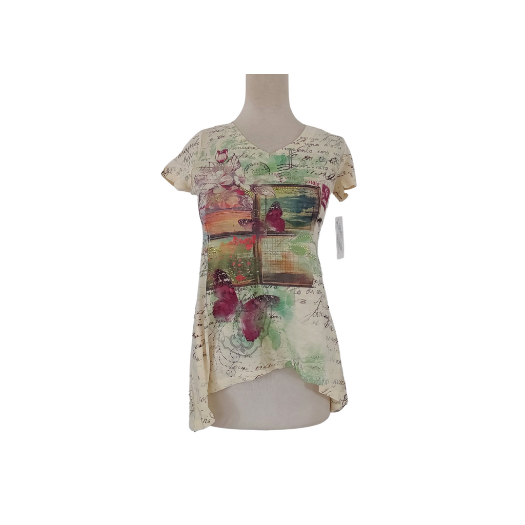 Style & Co. Butterly Print Top | Brand New |