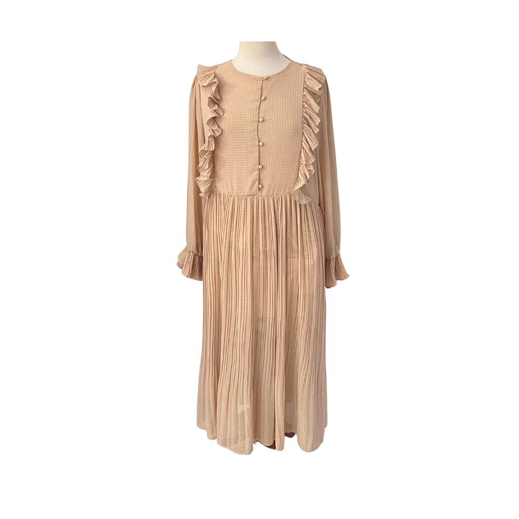 Ella Beige Polka dot Dress | Gently Used |