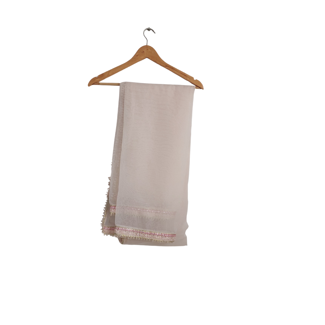Threads & Motifs Light Pink Mirror Embroidered Outfit (3 Pieces) | Gently Used |