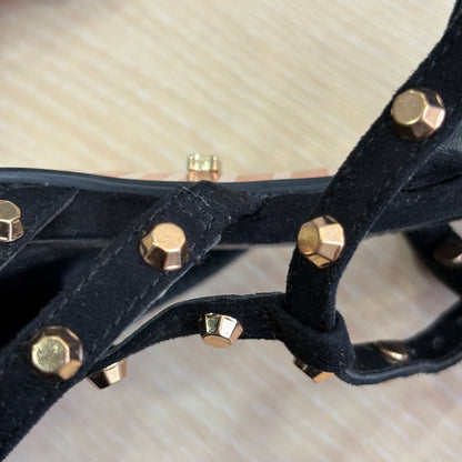 Dune Black Casterly T-Bar Studded Court Shoes | Pre Loved |