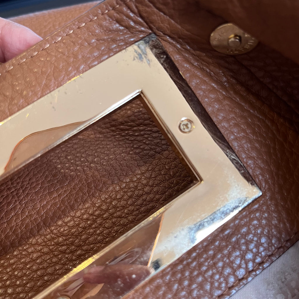 Michael Kors Berkley Luggage Brown Leather Crossbody Bag | Pre Loved |