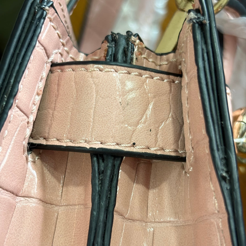 Aldo Pink Posa Croc Textured Satchel Bag | Gently Used |