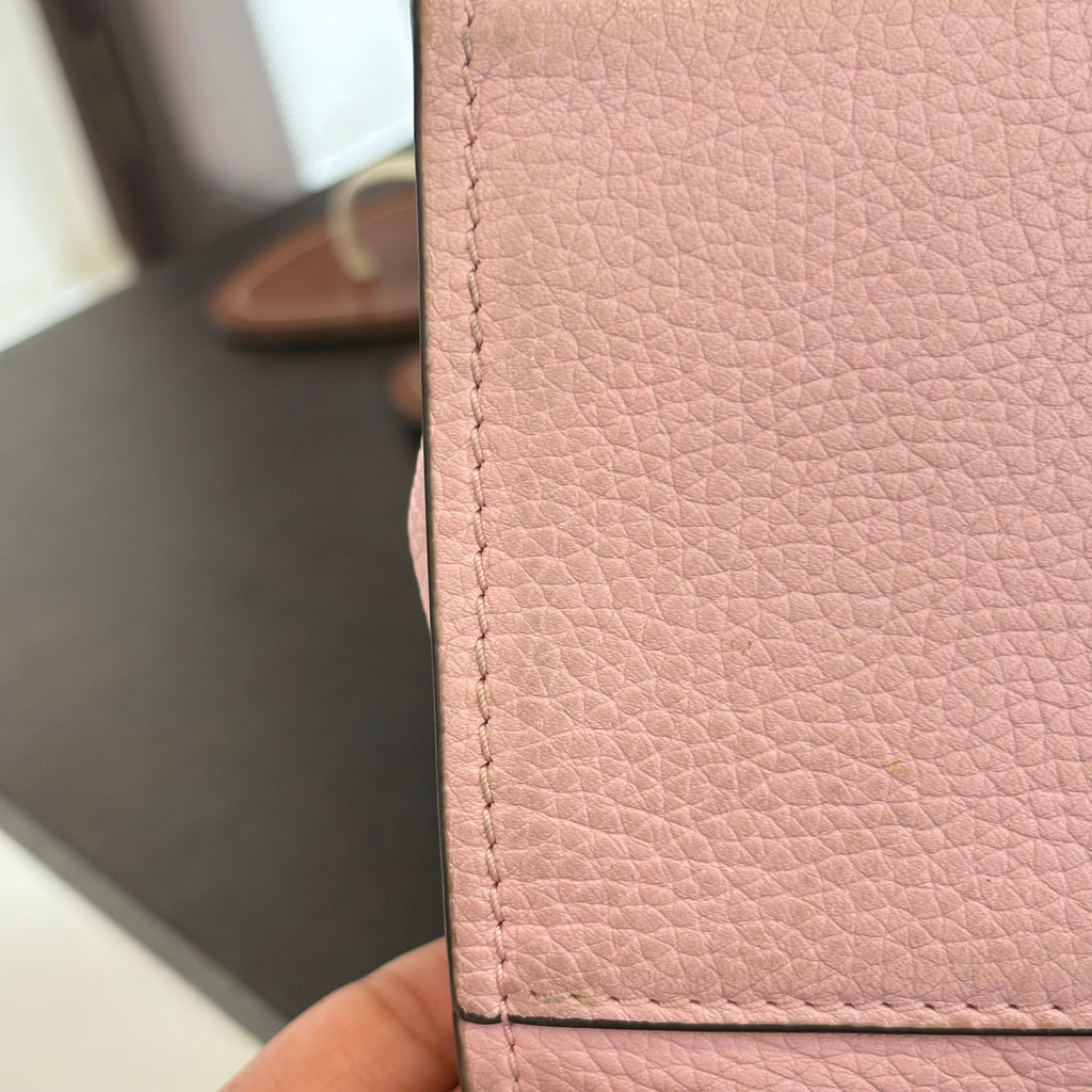 Tory Burch Light Pink Britten Pebbled Leather Crossbody Mini Tote Bag | Pre Loved |