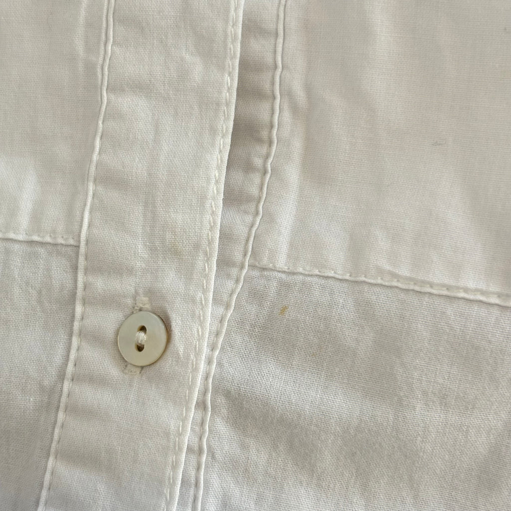 H&M White Button Down Collared Shirt | Gently Used |