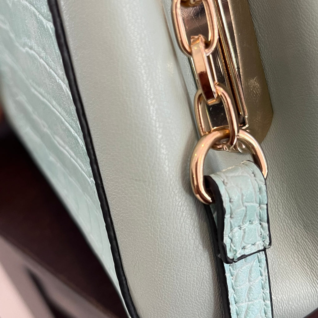 Dune Crocodile Textured Leatherette Crossbody Bag | Gently Used |