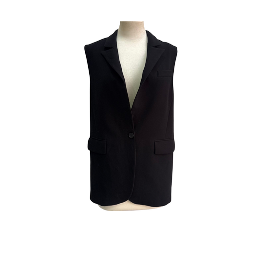 Zara Black Sleeveless Blazer Vest | Gently Used |