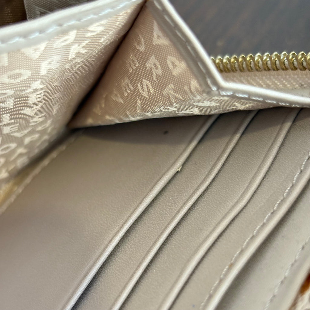 Kate Spade Cream & Taupe 'Spencer' Zip Around Continental Wallet | Gently Used |