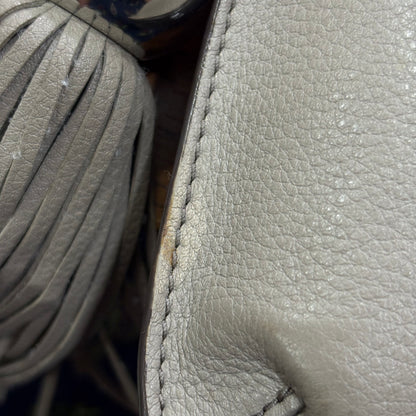 Tory Burch Grey Leather Crossbody Bag | Pre Loved |