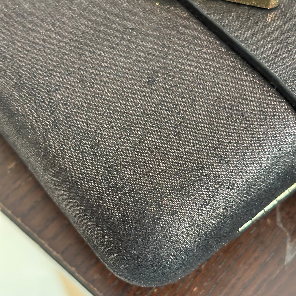 Kate Landry Black Glitter Square Clutch | Pre Loved |