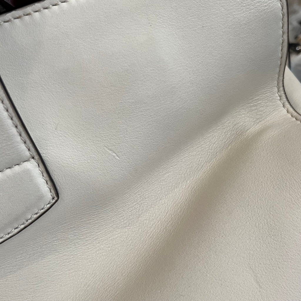 Gucci White Calfskin Web Stripe Large Dionysus Tote Bag | Pre Loved |