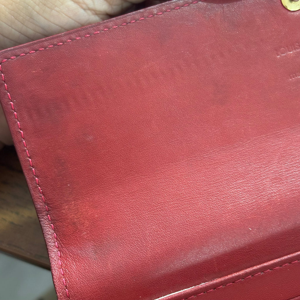 Louis Vuitton Red Patent Monogram Vernis Long Wallet | Pre Loved |