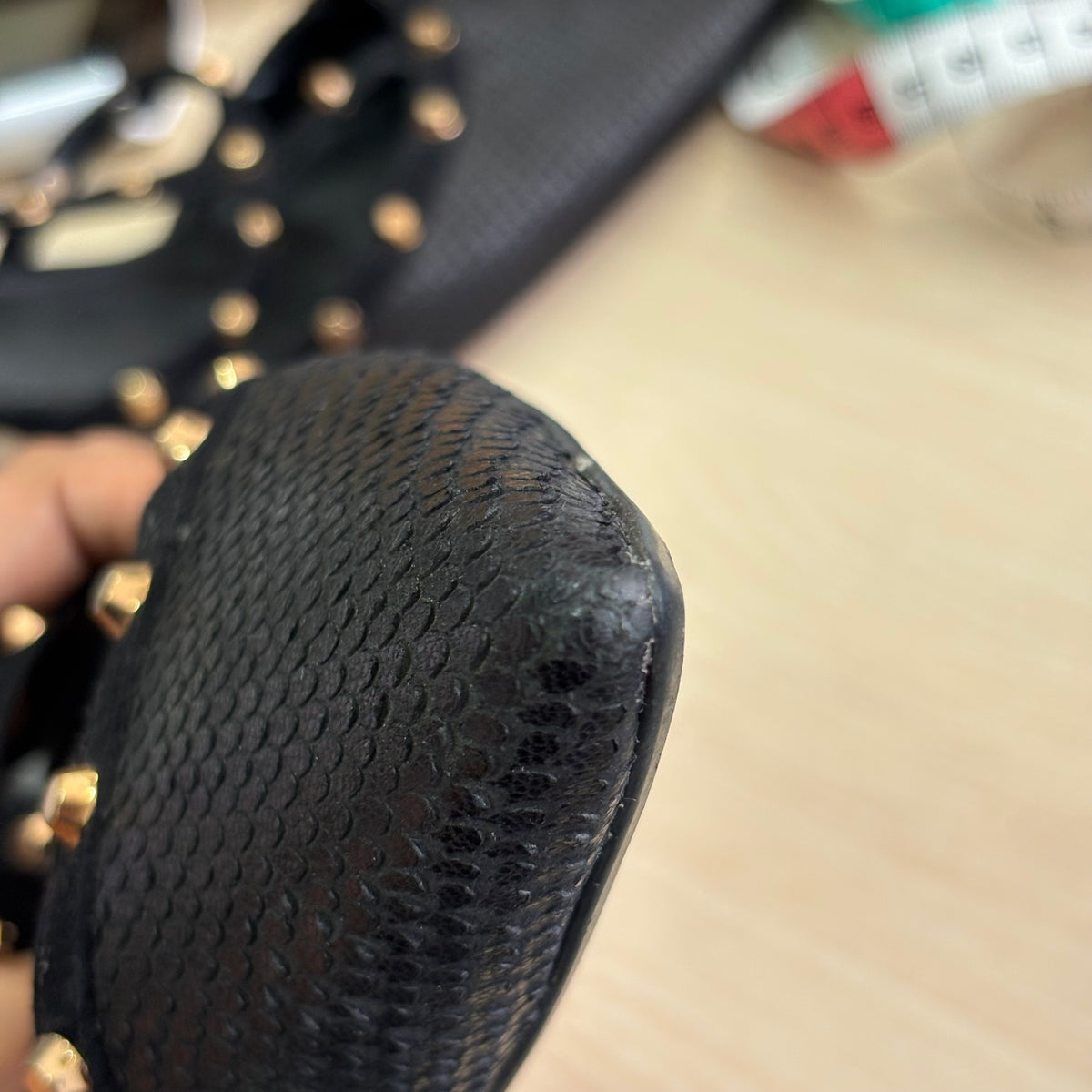 Dune Black Casterly T-Bar Studded Court Shoes | Pre Loved |