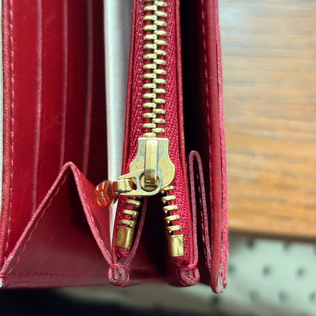 Louis Vuitton Red Patent Monogram Vernis Long Wallet | Pre Loved |
