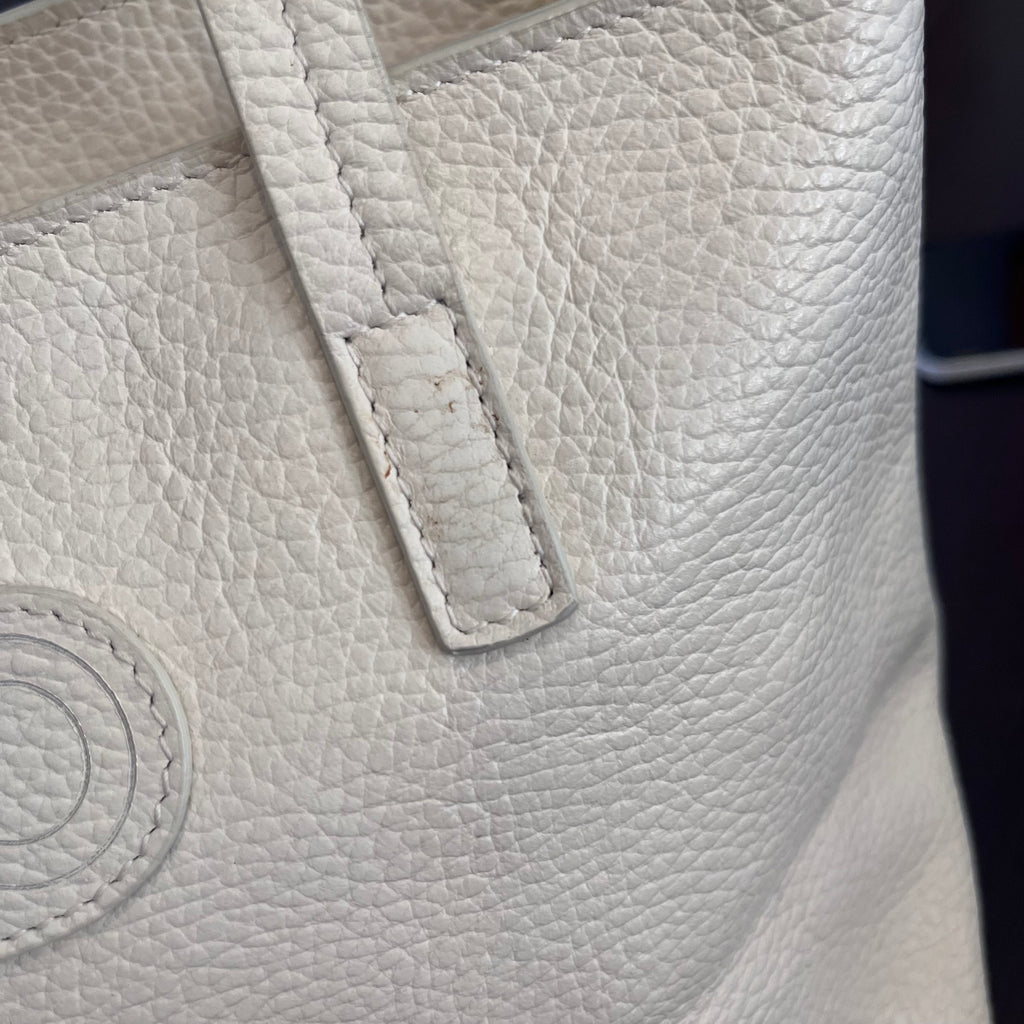 Salvatore Ferragamo Off-white Leather Small Tote Bag | Pre Loved |
