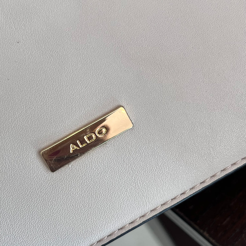 ALDO Taupe Lock detail Top Handle Bag | Pre Loved |