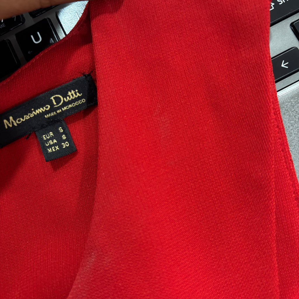 Massimo Dutti Red Sleeveless Top | Pre Loved |