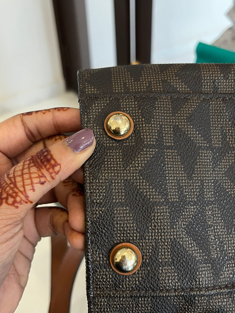 Michael Kors Monogram East West Large Satchel | Pre Loved |