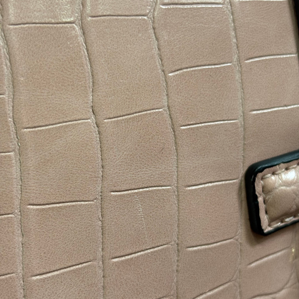 Aldo Pink Posa Croc Textured Satchel Bag | Gently Used |