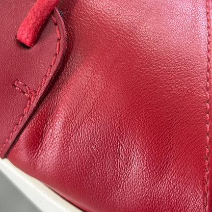 Giuseppe Zanotti Red Leather & Mesh Megatron Lace Up Trainers Sneakers | Like New |