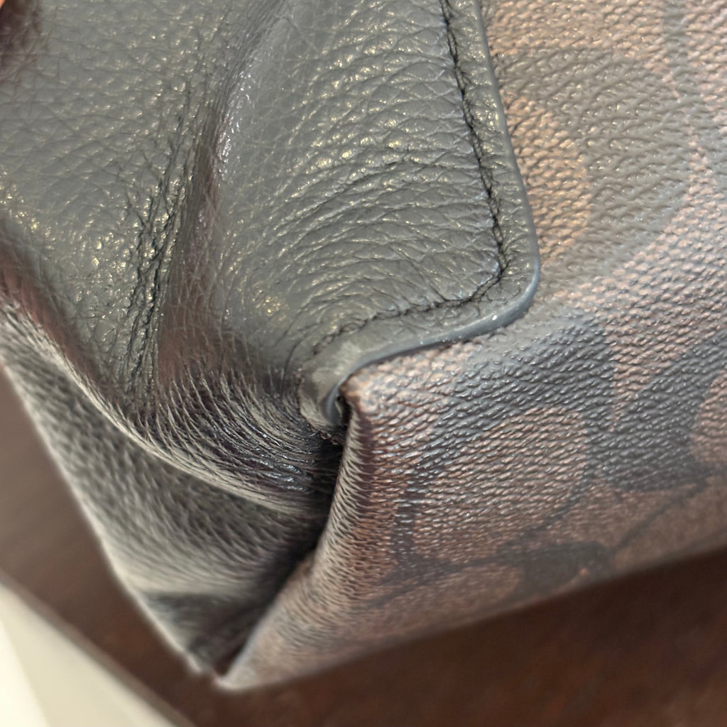 Coach Black & Brown Pebble leather Kacey Satchel Bag | Pre Loved |