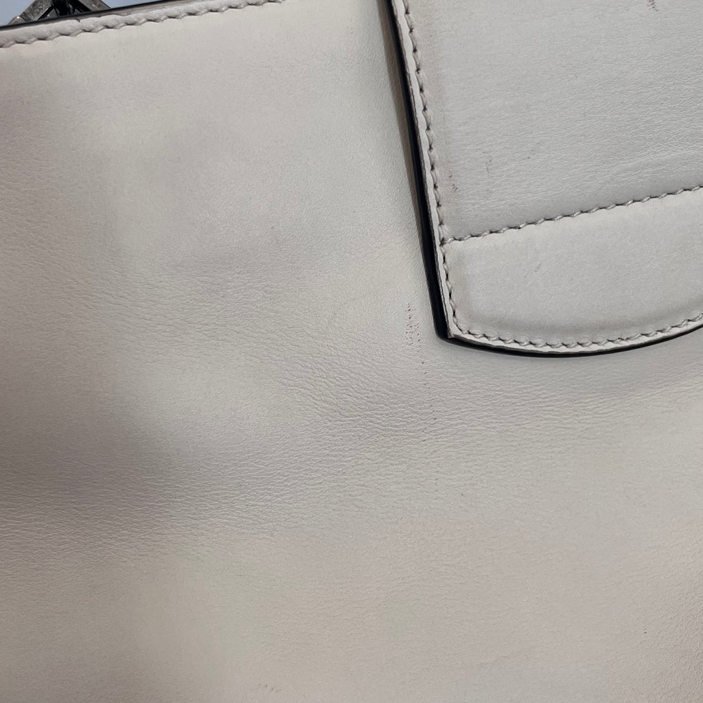 Gucci White Calfskin Web Stripe Large Dionysus Tote Bag | Pre Loved |