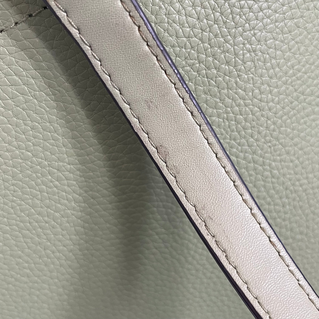 Michael Kors Green Leather Textured Tote Bag | Pre Loved |