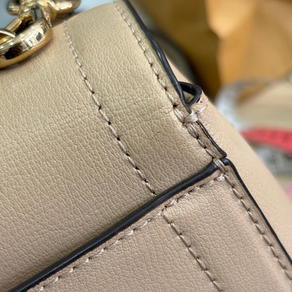 Michael Kors Beige Leather Kinsley Medium Satchel Bag | Pre Loved |