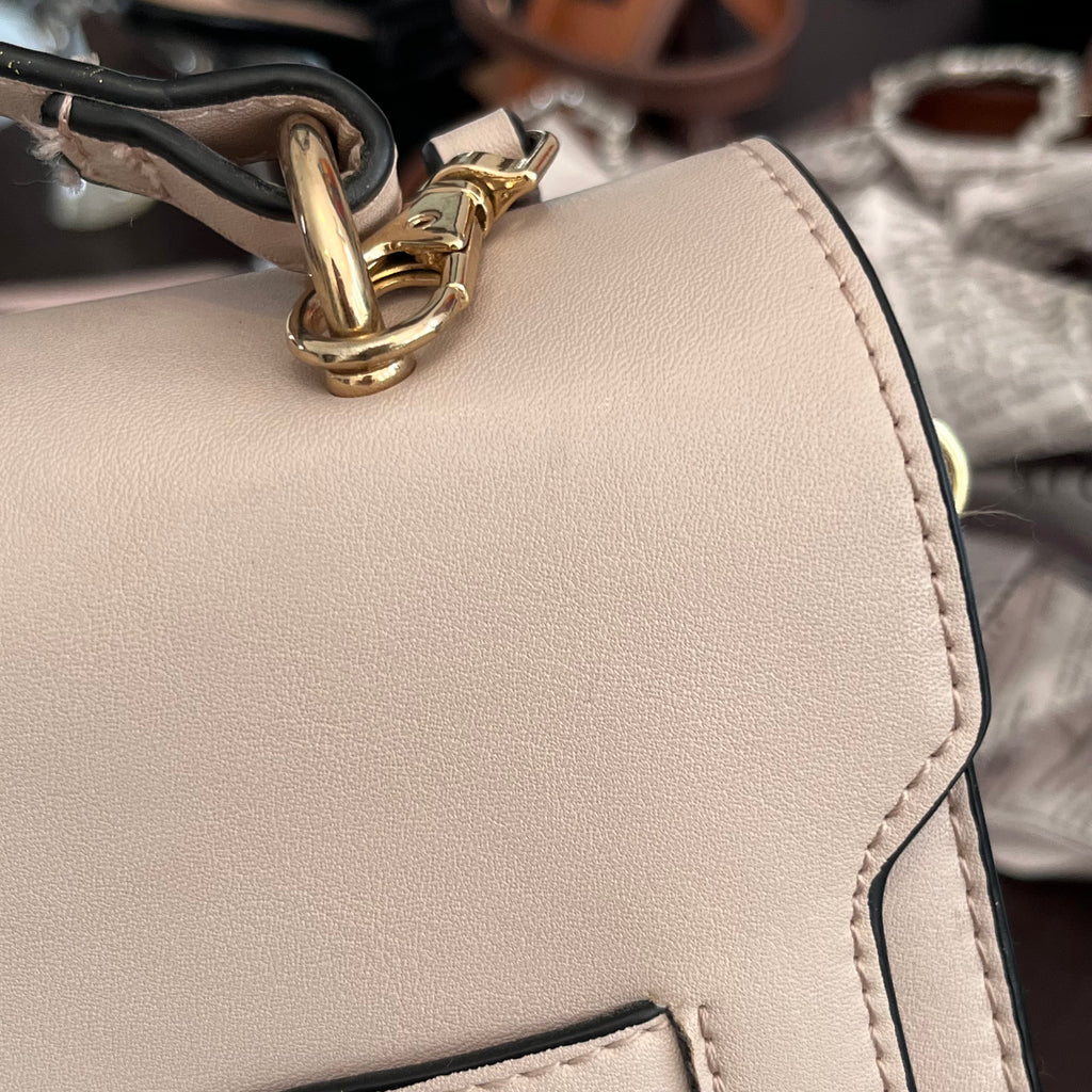 ALDO Taupe Lock detail Top Handle Bag | Pre Loved |