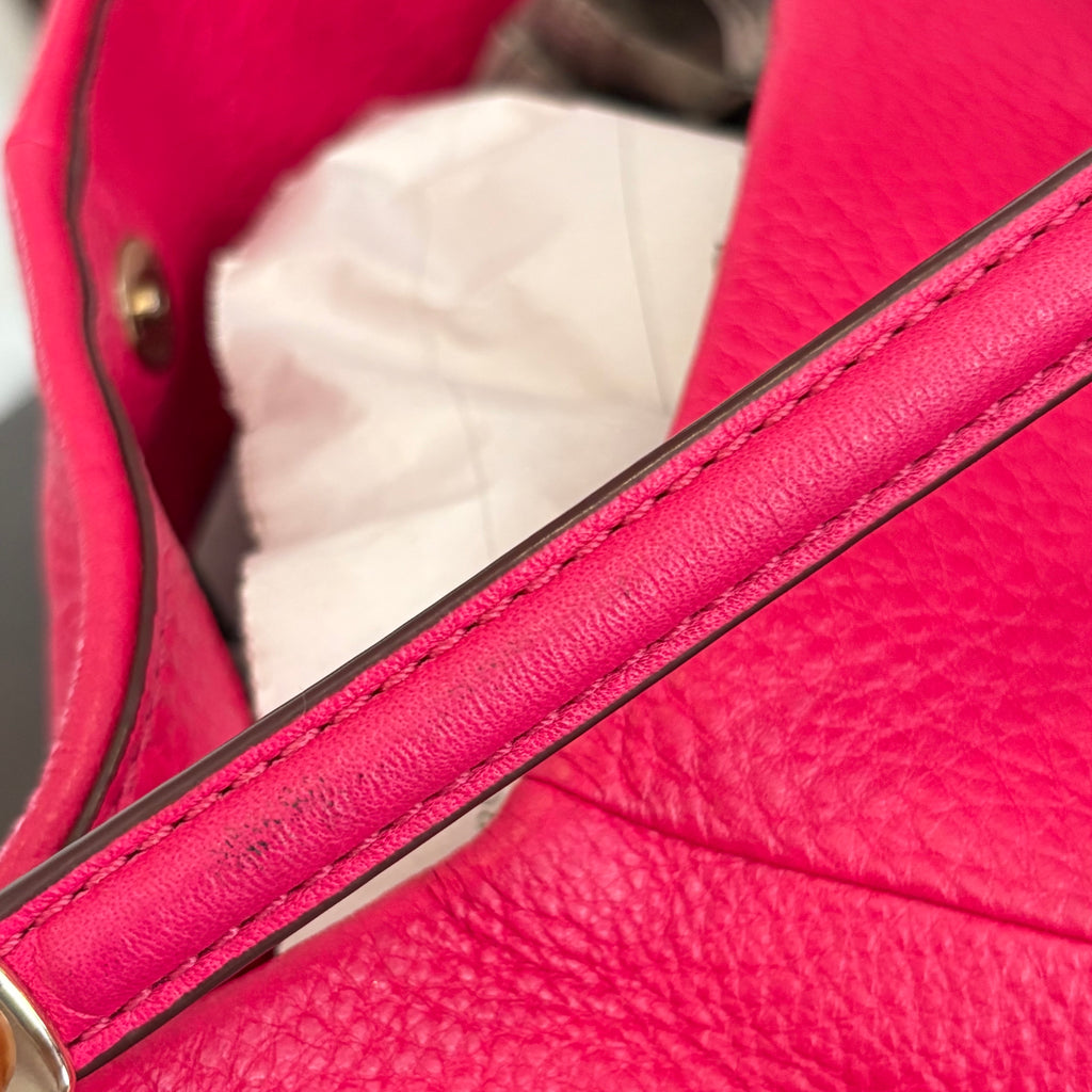 Coach Bag Ruby Pink Madison Leather Small Phoebe Shoulder Bag | Pre Loved |
