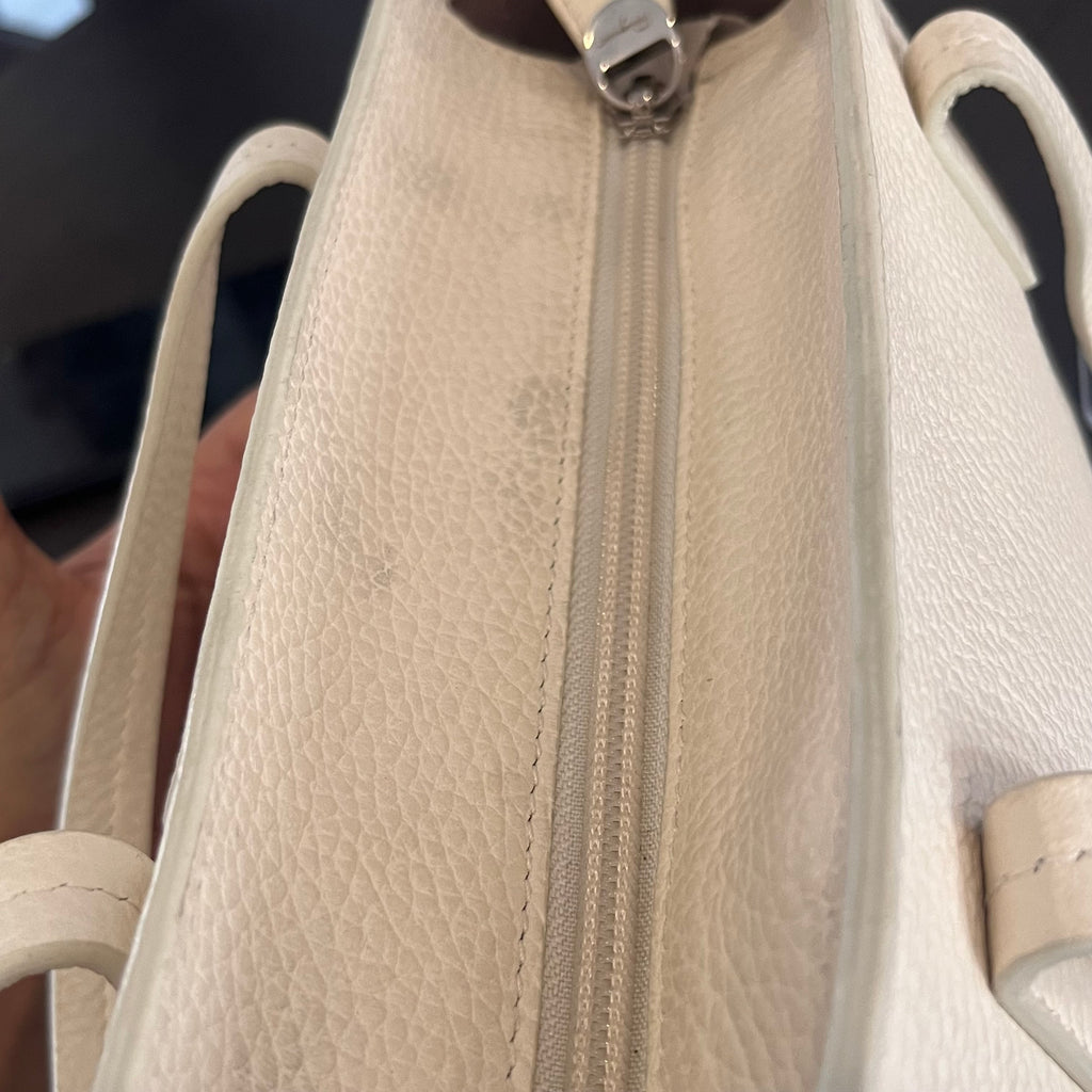 Salvatore Ferragamo Off-white Leather Small Tote Bag | Pre Loved |