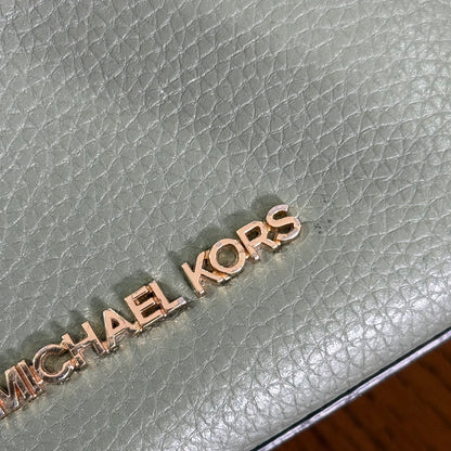 Michael Kors Sage Green Emilia Small Leather Satchel Bag | Pre Loved |