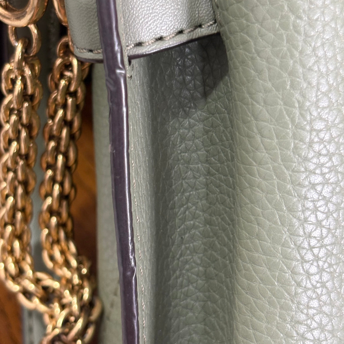 Michael Kors Sage Green Emilia Small Leather Satchel Bag | Pre Loved |