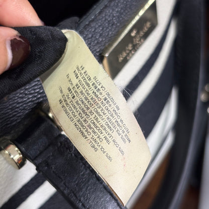 Kate Spade Navy Blue & White Striped Satchel Bag | Pre Loved |