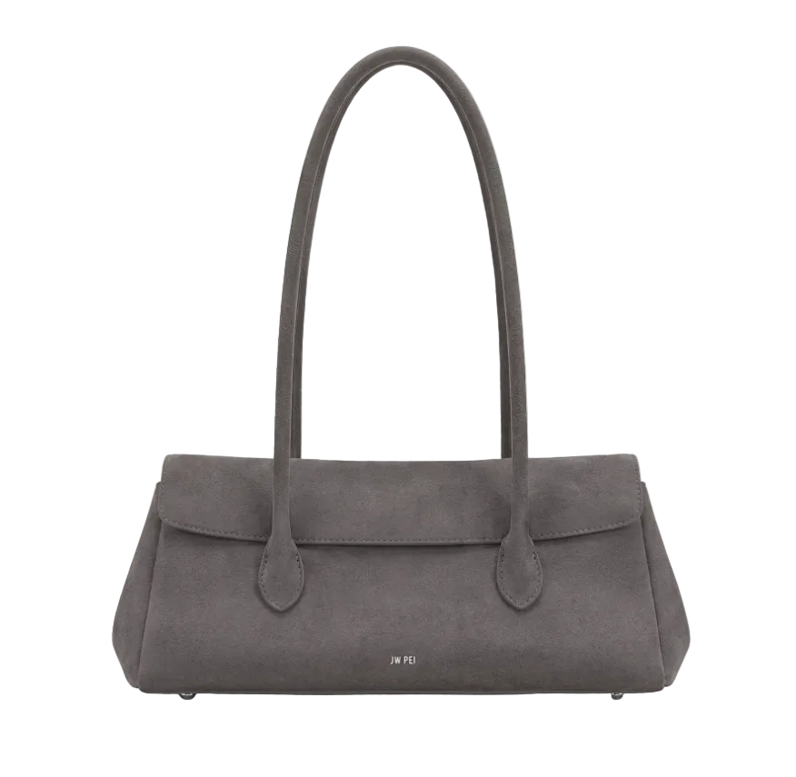 JW PEI Solenne East West Shoulder Bag - Taupe Suede | Brand New |