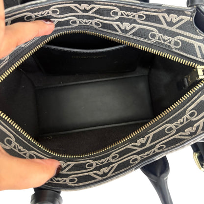 Emporio Armani Black Monogram Mini Tote Bag | Gently Used |