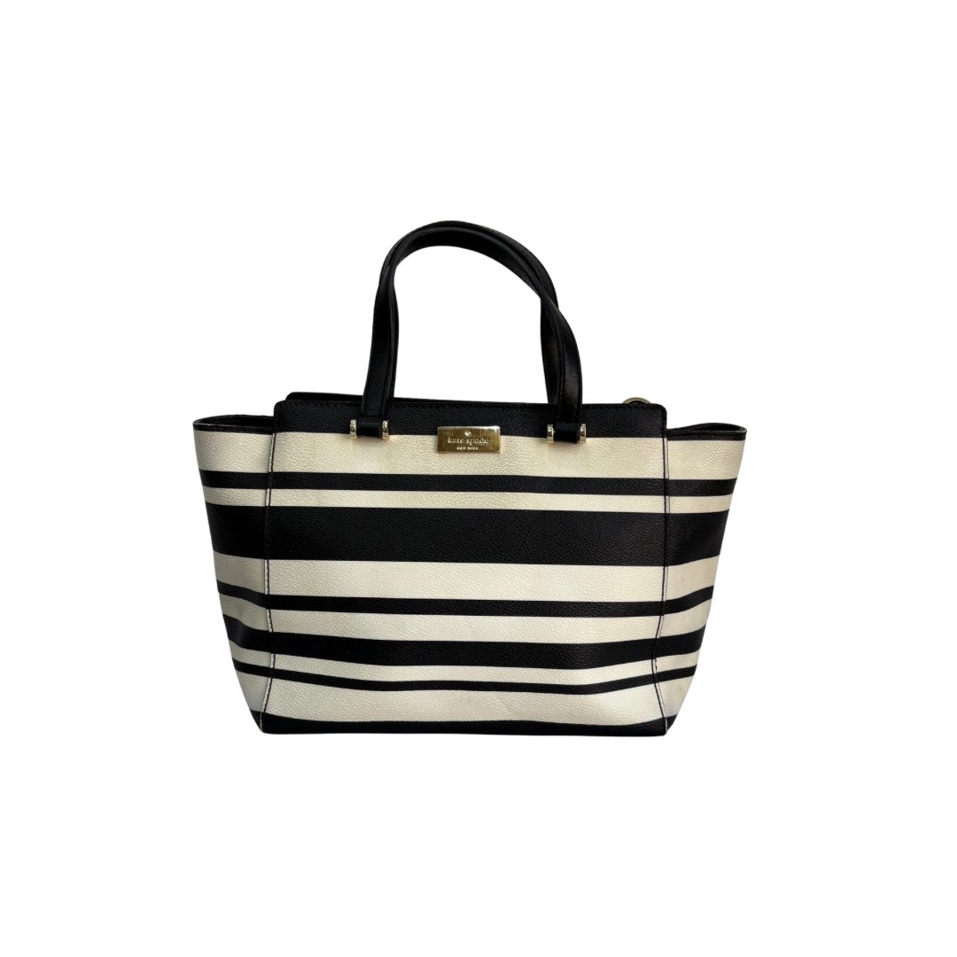 Kate Spade Navy Blue & White Striped Satchel Bag | Pre Loved |