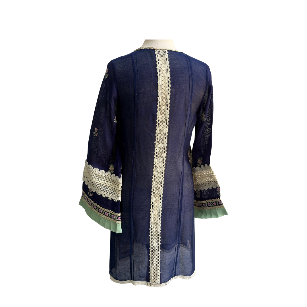Sania Maskatiya Blue & Mint Green Kurta (3 Piece) | Gently Used |