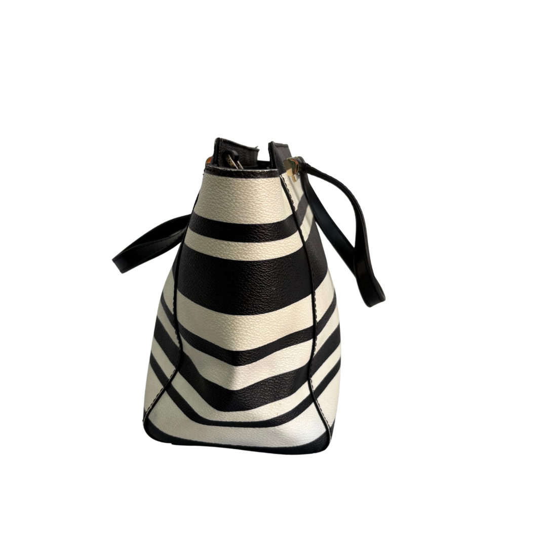Kate Spade Navy Blue & White Striped Satchel Bag | Pre Loved |
