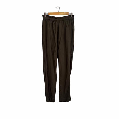 H&M Olive Green Elastic Belt Pants | Gently Used |