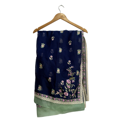 Sania Maskatiya Blue & Mint Green Kurta (3 Piece) | Gently Used |