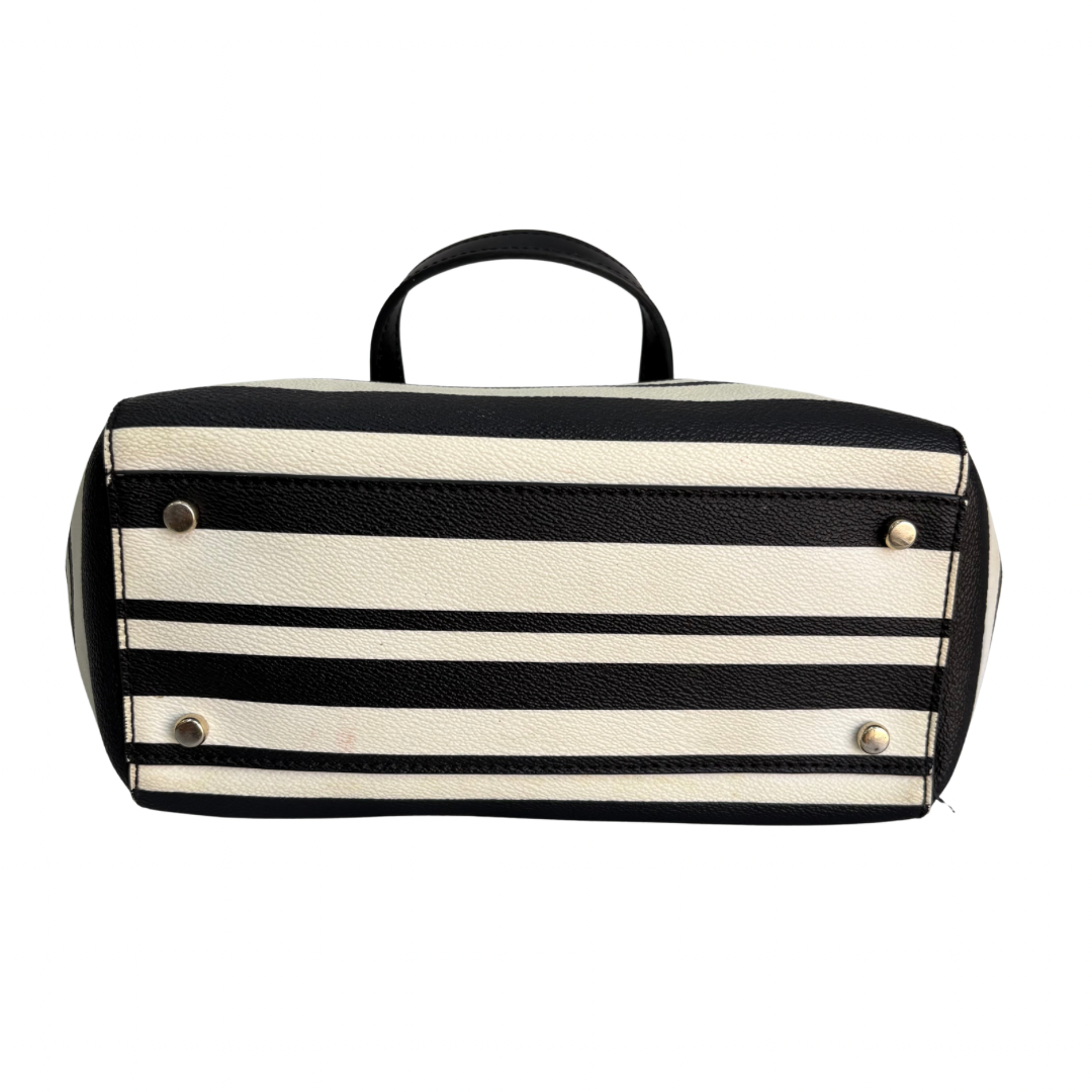 Kate Spade Navy Blue & White Striped Satchel Bag | Pre Loved |