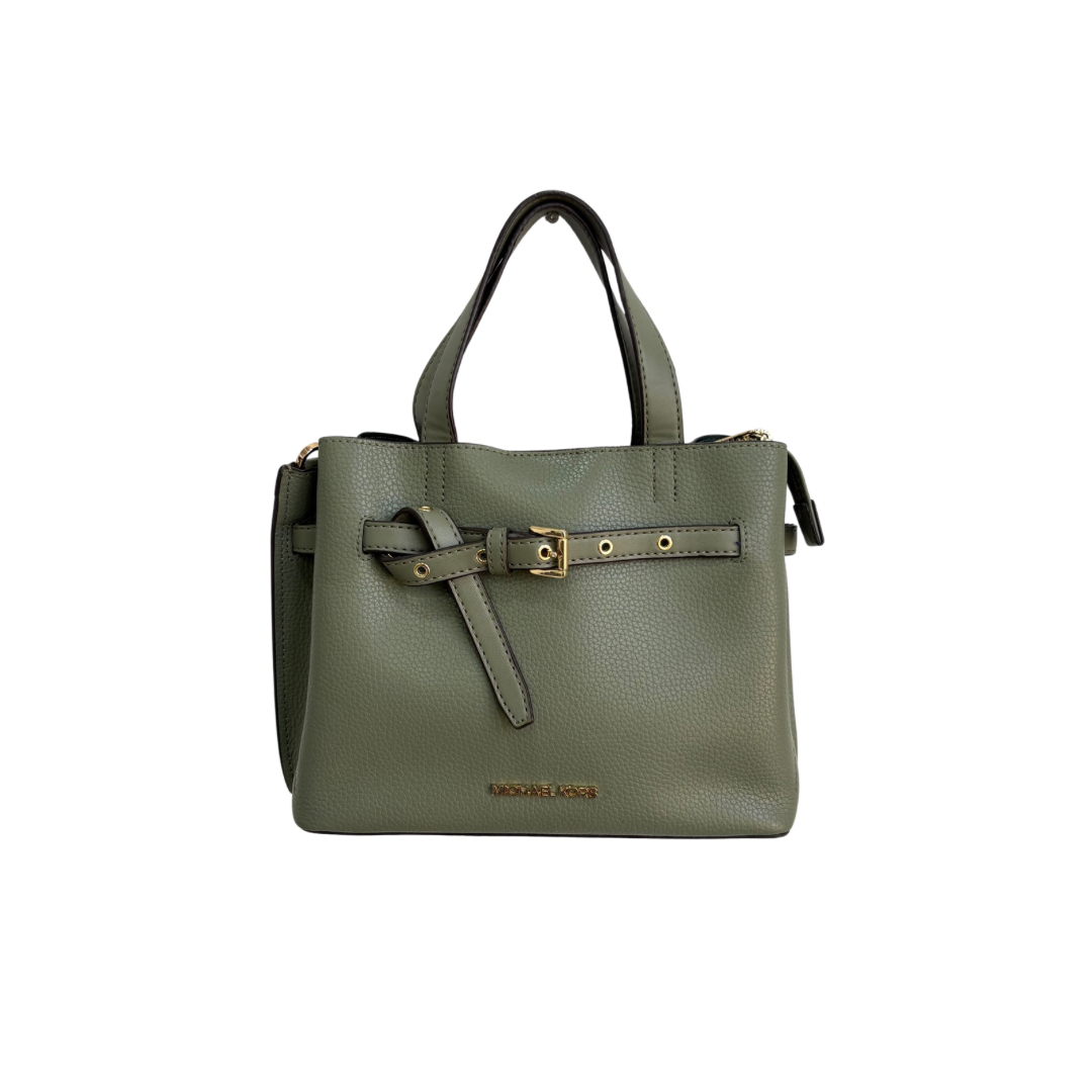 Michael Kors Sage Green Emilia Small Leather Satchel Bag | Pre Loved |