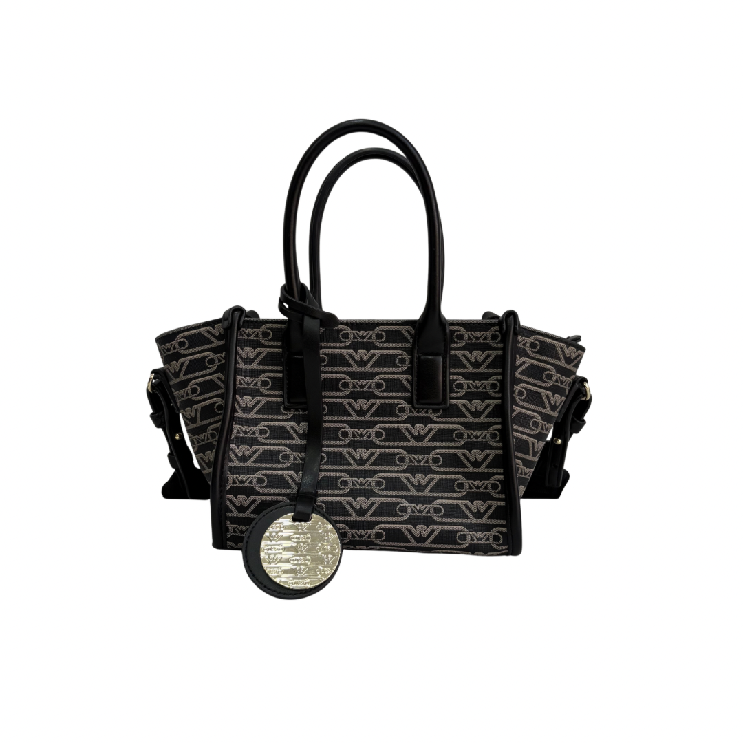 Emporio Armani Black Monogram Mini Tote Bag | Gently Used |