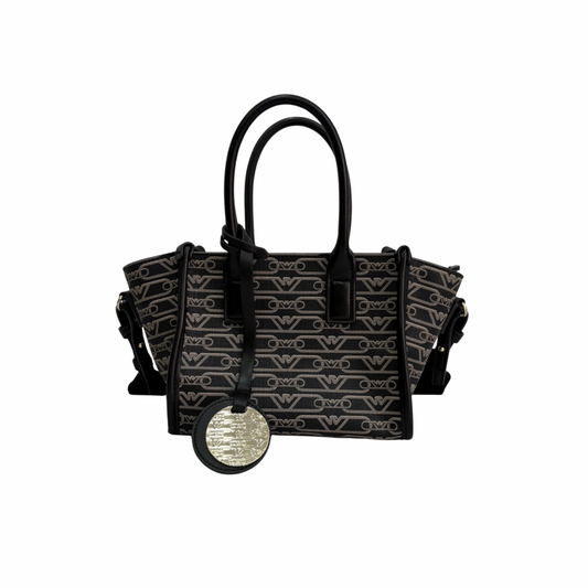 Emporio Armani Black Monogram Mini Tote Bag | Gently Used |